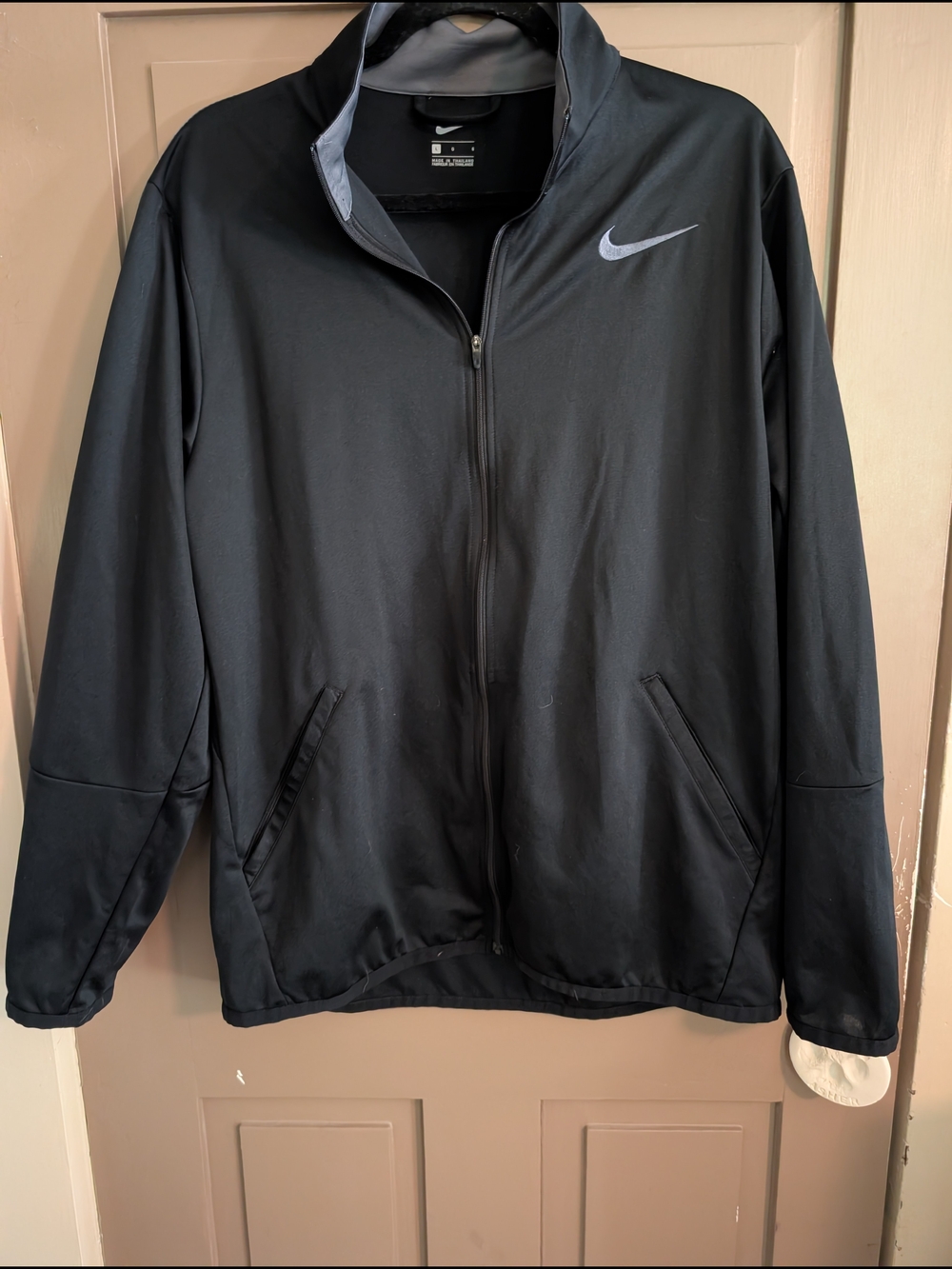 Nike Men's Black Full-Zip Lightweight Track Jacket - Size Large